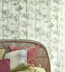 Skandinavia Wallpaper by Casadeco Vert Eucalyptus
