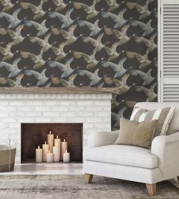 Skein Wallpaper by Arley House Charcoal