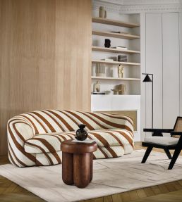 Slalom Fabric by Casamance Noir