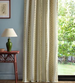 Sloe Blossom Fabric by Sanderson Lichen/White Blossom