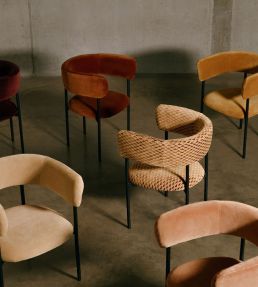 Slub Velvet Fabric by JORO T11-Brick