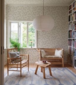 Smilli Wallpaper by Sandberg Misty Blue