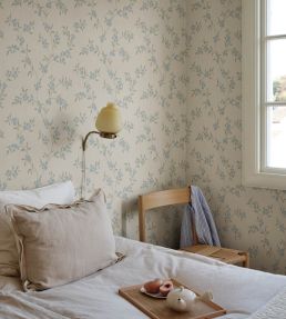 Smilli Wallpaper by Sandberg Misty Blue