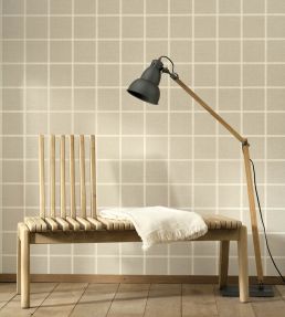 Smooth Grid Wallpaper by Casadeco Beige lin