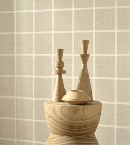 Smooth Grid Wallpaper by Casadeco Beige lin