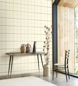 Smooth Grid Wallpaper by Casadeco Grege