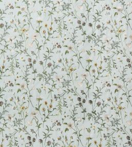 Snowshill Meadow Fabric by Nina Campbell Aqua/Yellow