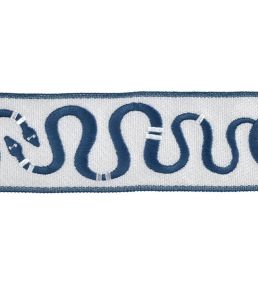 Sofia Embroidered Braid 57mm Trimming by Houles Acqua
