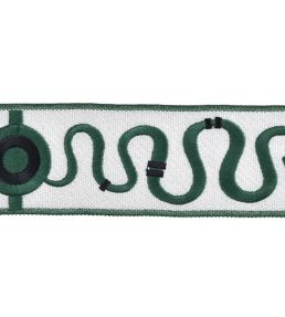Sofia Embroidered Braid 57mm Trimming by Houles Smeraldo
