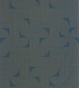 Softness Wallpaper by Caselio Bleu Cuivre