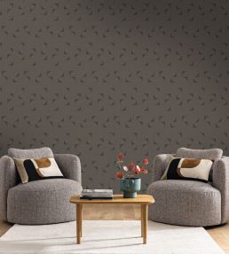 Softness Wallpaper by Caselio Noir Or