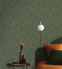 Softness Wallpaper by Caselio Vert Or