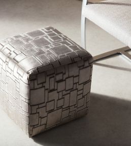 Sol Fabric by Zinc Silver Grey