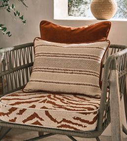 Savannah Fabric by Osborne & Little Indigo/Linen