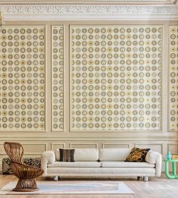 Soli Wallpaper by Cole & Son Sage & Rose Gold