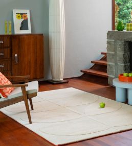 Orla Kiely Solid Stem rug Ecru 158309120180-US Ecru
