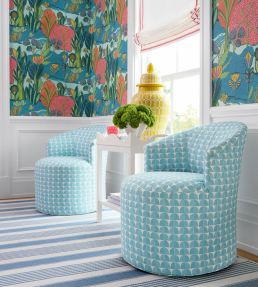 Solsbury Fabric by Thibaut Coral