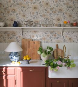 Solveig Wallpaper by Sandberg Misty Blue