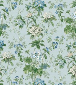 Somerhill Fabric by Nina Campbell Blue/Green/White