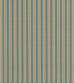 Somerton Stripe Fabric by Mulberry Home Teal/Ochre