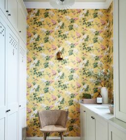 Sommerville Wallpaper by Sanderson Blush/Grey Birch