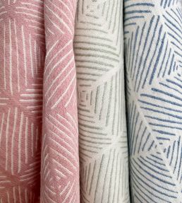 Songlines Fabric by Kate Medlicott Pink Horizon