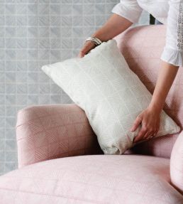 Songlines Fabric by Kate Medlicott Pink Horizon