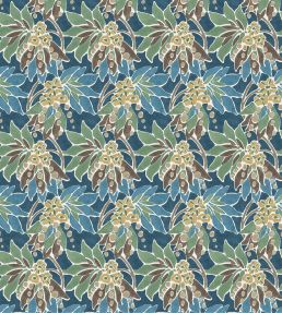Sonia Fabric by Nina Campbell Indigo/Green