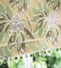 Sonia Fabric by Nina Campbell Teal/Ruby