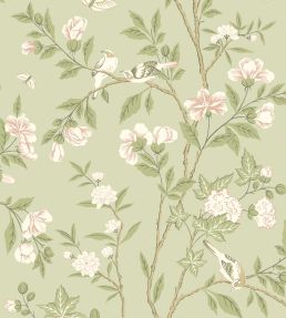 Sophia Magdalena Wallpaper by Borastapeter Soft Green