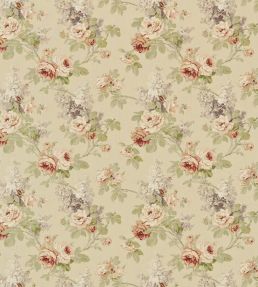 Sorilla Linen Fabric by Sanderson Biscuit/Claret