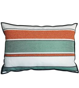 Sorrente Cushion 40 x 60cm by Maison Casamance Emeraude Orange
