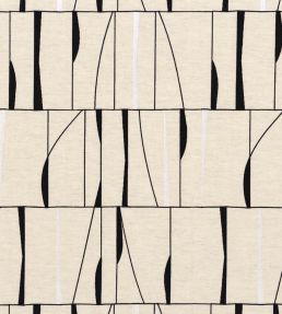 Souffle de Vitrail Fabric by Camengo Black & White