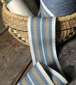 Southwold Stripe Braid Trimming by Ian Mankin Mist