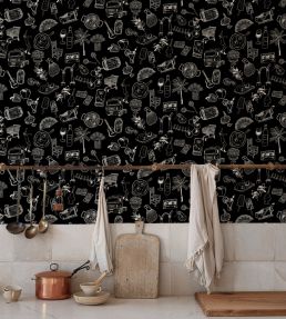 Souvenirs Wallpaper by Tres Tintas Black