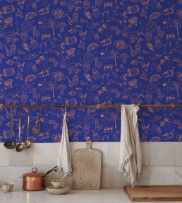 Souvenirs Wallpaper by Tres Tintas Scarlet