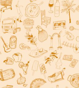 Souvenirs Wallpaper by Tres Tintas Yellow