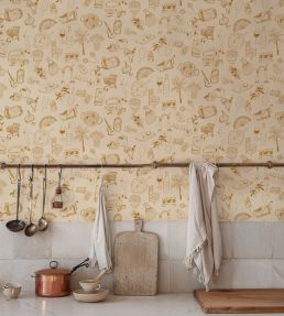 Souvenirs Wallpaper by Tres Tintas Yellow