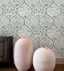 Sowerby Wallpaper by Josephine Munsey Osney Blue and Cotswold White
