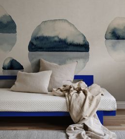 Spegel Mural by Sandberg Indigo Blue