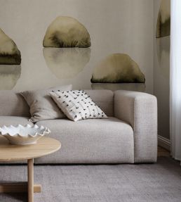 Spegel Mural by Sandberg Olive Green