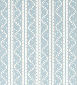 Split Pea Print Fabric by Scion Coast Blue