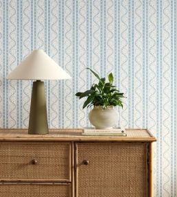 Split Pea Wallpaper by Scion Coast Blue