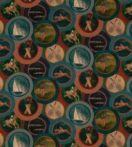 Sporting Life Fabric by Mulberry Home Teal