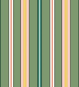 Sporty Stripes Wallpaper by Ottoline Green