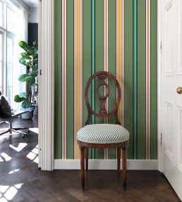 Sporty Stripes Wallpaper by Ottoline Green