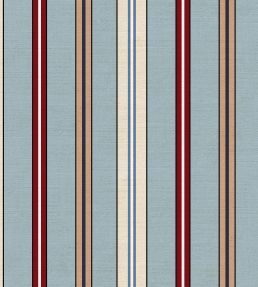 Sporty Stripes Fabric by Ottoline Light blue