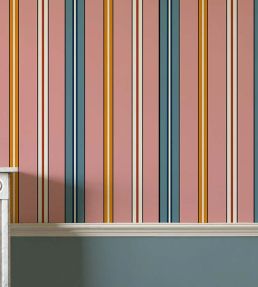 Sporty Stripes Wallpaper by Ottoline Pink