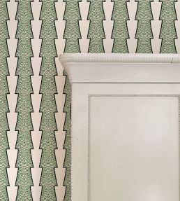 Spot and Arrow Wallpaper by Ottoline Green