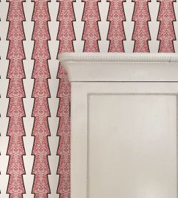Spot and Arrow Wallpaper by Ottoline Red